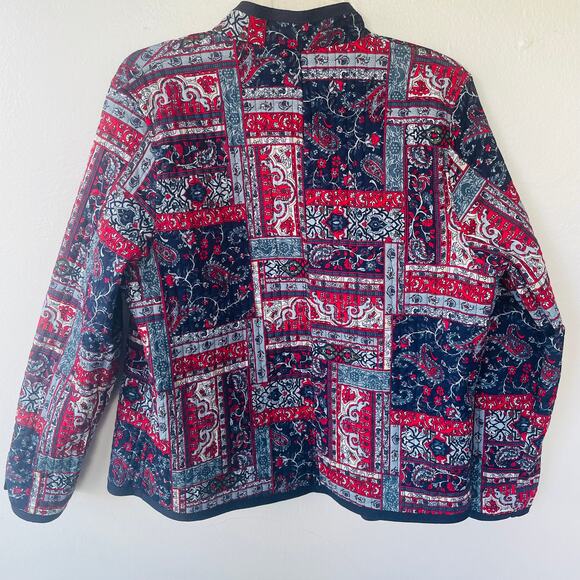 Quilted floral reversible open lite quilted jacket no label A+++ - Picture 5 of 10